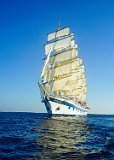 Royal Clipper Under Full Sail — Bow & Port Side