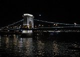 The Chain Bridge at Night from the Danube River
