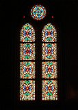 Stained Glass Window in Matthias Church, Budapest