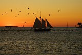 Sunset at Mallory Square - "Gaff rigged" schooner